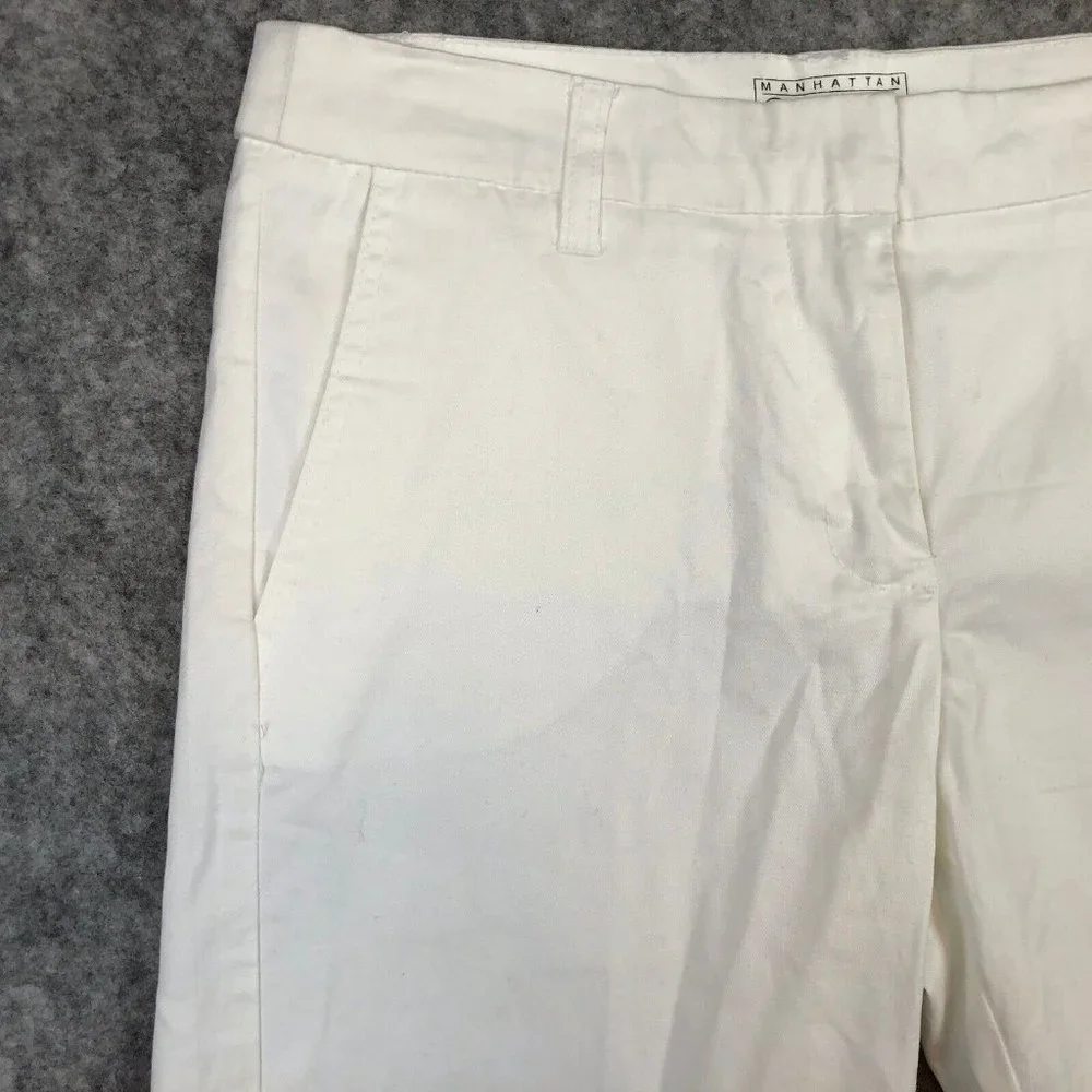New York Co Shorts 6 28 White Mid Rise Bermuda Chino Work Casual Uniform Solid - Picture 3 of 9